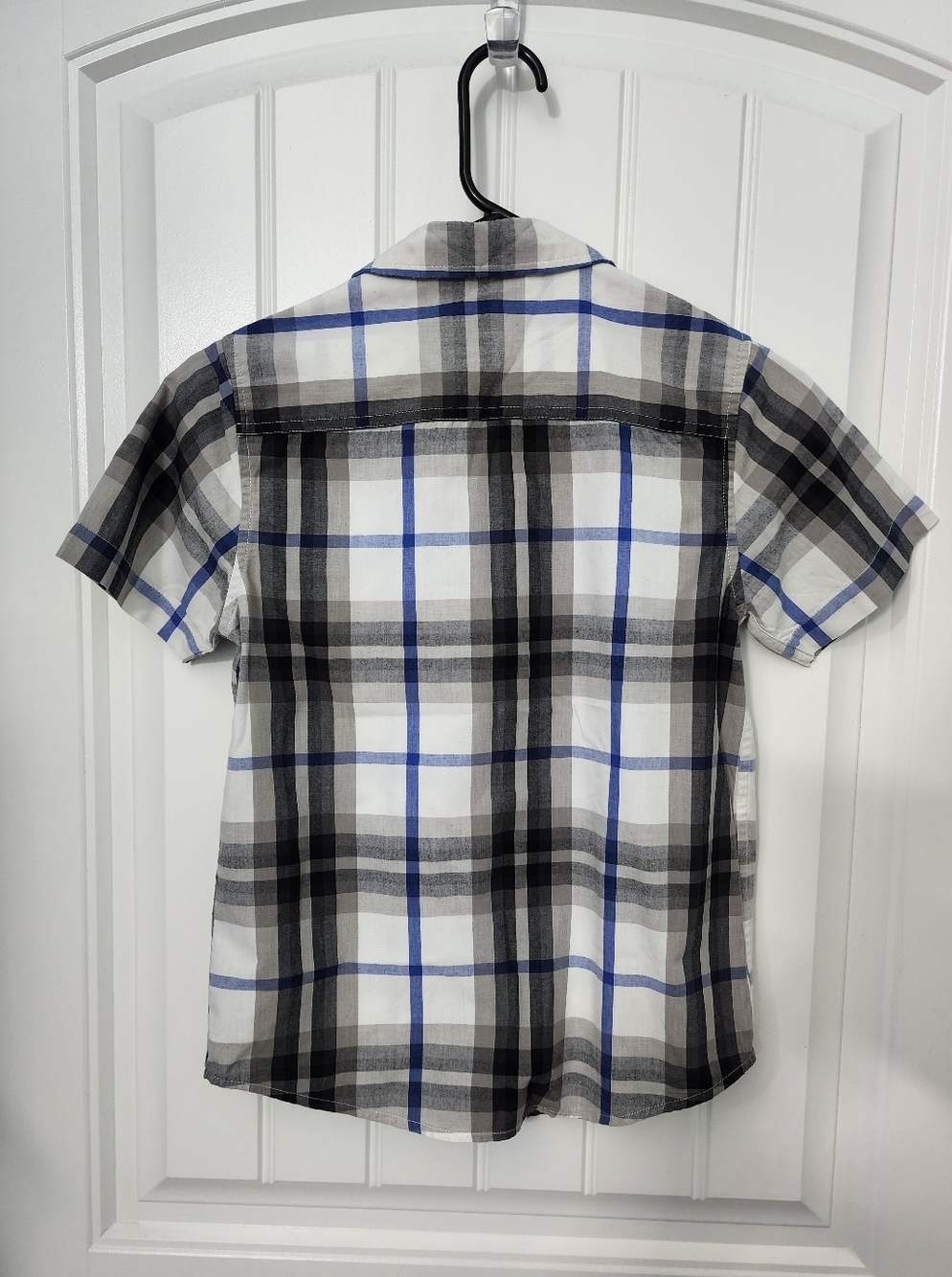 Urban Pipeline Plaid Short-Sleeve Button-Down Shirt, Big Boys Size Medium - Picture 2 of 4